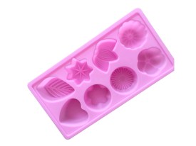 Molde silicona 8 flores profundas